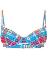Polo Ralph Lauren - Pleated Printed Bikini Top - Lyst