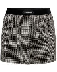 Tom Ford - Graphic Print Silk Boxer Shorts - Lyst
