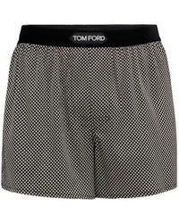 Tom Ford - Graphic Print Silk Boxer Shorts - Lyst