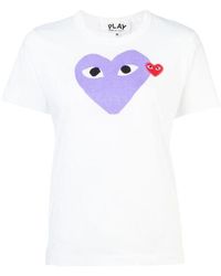 COMME DES GARÇONS PLAY - Comme Des Garçons Play Heart Printed Crewneck T-Shirt - Lyst