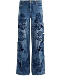 Alice + Olivia - Sidney Laser-Cut Jean - Lyst