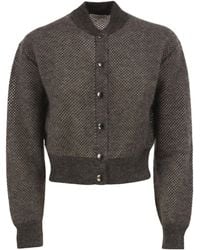Brunello Cucinelli - Openwork Shimmering Cardigan - Lyst
