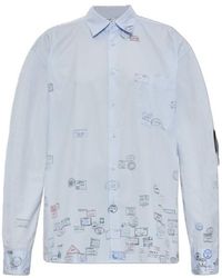 Vetements - Passport-Stamp Print Buttoned Shirt - Lyst