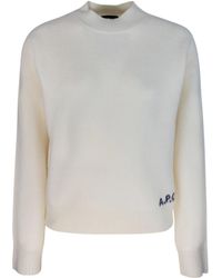 A.P.C. - Crewneck Knitted Jumper - Lyst