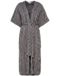 Malo - Hooded Belted Long Cardigan - Lyst