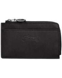 Longchamp - Le Pliage Embossed Leather Cardholder - Lyst
