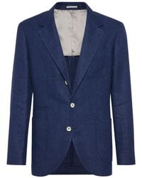 Brunello Cucinelli - Peak-Lapels Single-Breasted Blazer - Lyst