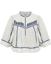 Isabel Marant - Isabel Marant Étoile Juline Embroidered Top - Lyst