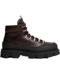 Moncler - Peak Trek Leather Ankle Boots - Lyst