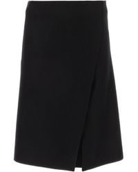 Stella McCartney - Front-Slit Midi Skirt - Lyst