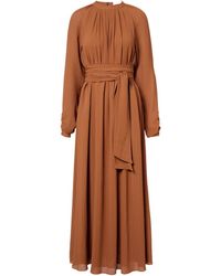 JOSEPH - Pinky Belted Draped Maxi Dress - Lyst