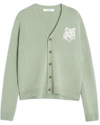 Maison Kitsuné - Maison Kitsuné Long Sleeve Buttoned Jumper - Lyst