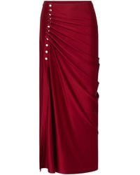 Rabanne - Jersey Gathered Maxi Skirt - Lyst