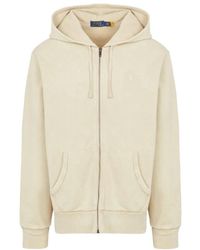 Polo Ralph Lauren - Pony Logo Embroidered Zip-Up Hoodie - Lyst