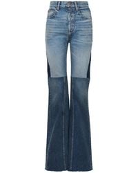 Chloé - Chloé Patchwork Frayed Edge Jeans - Lyst
