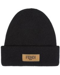 Fendi - Logo Patch Beanie - Lyst