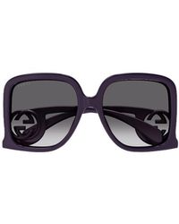 Gucci - Eyewear	Rectangle Frame Sunglasses - Lyst
