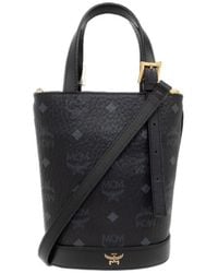 MCM - Logo Printed Shoulder Bag - Lyst