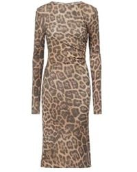 Stella McCartney - Leopard-Print Midi Dress - Lyst