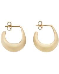 Lemaire - Sculpted Hoop Curved High-Shine Earrings - Lyst