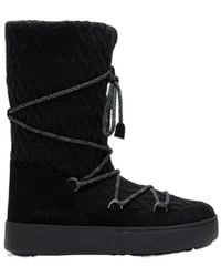 Moon Boot - Knit-Upper Lace-Up Boots - Lyst
