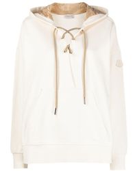 Moncler - Drawstring-Fastened Logo-Patch Hoodie - Lyst