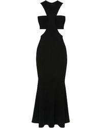 McQueen - Slashed Harness Cut-Out Detailed Dress - Lyst