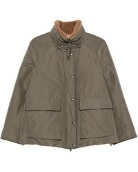 Brunello Cucinelli - Shearling-Collar Press-Stud Jacket - Lyst