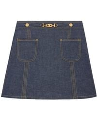 Celine - Trapeze Mini Skirt - Lyst