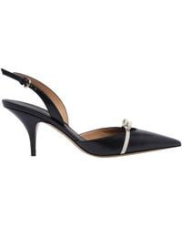 Ferragamo - 70Mm Leather Slingback Pumps - Lyst