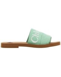 Chloé - Chloé Woody Flat Sandals - Lyst