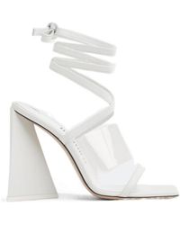 The Attico - Isa Tie-Fastening Leather Sandals - Lyst