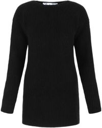 Off-White c/o Virgil Abloh - Ribbed-Knit Crewneck Jumper - Lyst
