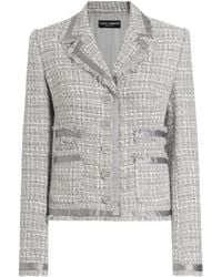 Dolce & Gabbana - Lapel Long-Sleeved Suit Jacket - Lyst