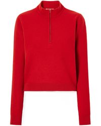 AURALEE - Wool Half-Zip Sweater - Lyst
