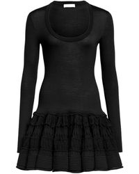 Alaïa - Alaïa Long-Sleeved Crinoline Dress - Lyst