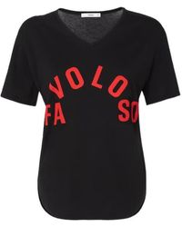 Fendi - Favoloso Printed V-Neck T-Shirt - Lyst