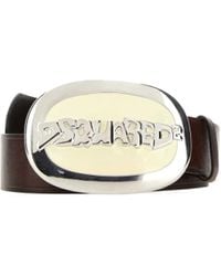 DSquared² - Logo-Plaque Buckled Belt - Lyst