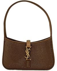 Saint Laurent - Le 5 À 7 Crystal-Embellished Shoulder Bag - Lyst