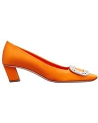 Roger Vivier - Belle Vivier Pilgrim Buckle Embellished Pumps - Lyst