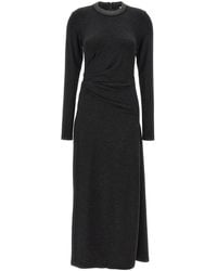 Brunello Cucinelli - Monile-Detailed Maxi Dress - Lyst