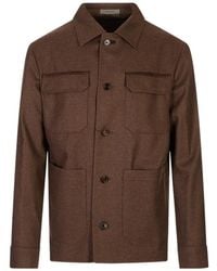 Corneliani - Button-Up Multi-Pocket Jacket - Lyst