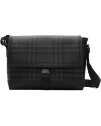 Burberry - Medium City Check Clip Messenger Bag - Lyst