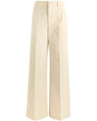 Moncler - Wide-Leg Twill Trousers - Lyst