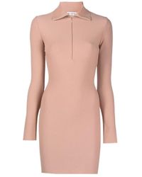 Alaïa - Alaïa Half Zipped Long-Sleeved Mini Dress - Lyst