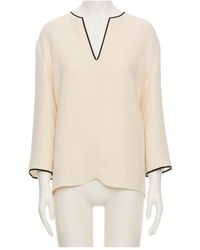 Valentino - V-Neck Long-Sleeved Top - Lyst