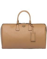 Prada - Saffiano Leather Travel Bag - Lyst