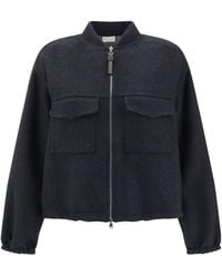 Brunello Cucinelli - Hand-Crafted Bomber Jacket - Lyst