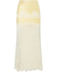 Rabanne - Satin-Jersey Lace-Trimmed Maxi Skirt - Lyst