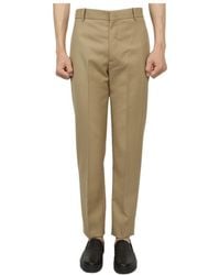 McQueen - Pressed-Crease Slim-Cut Trousers - Lyst